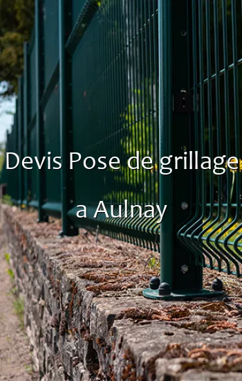 Devis Pose de grillage a Aulnay