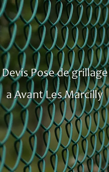 Devis Pose de grillage a Avant Les Marcilly