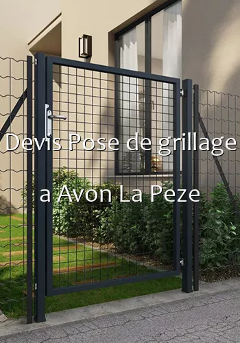 Devis Pose de grillage a Avon La Peze