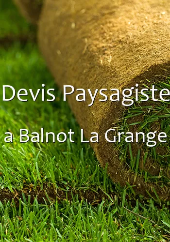 Devis Paysagiste a Balnot La Grange