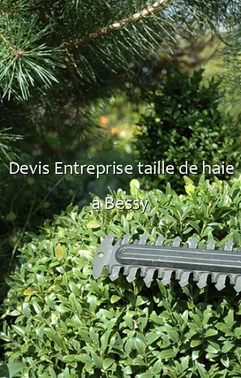 Devis Entreprise taille de haie a Bessy