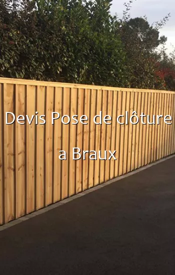 Devis Pose de clôture a Braux