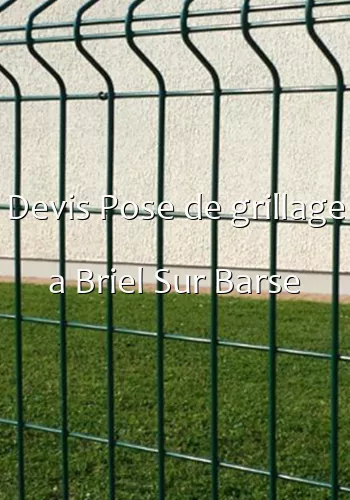 Devis Pose de grillage a Briel Sur Barse