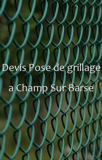 Devis Pose de grillage a Champ Sur Barse