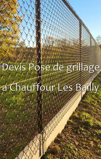 Devis Pose de grillage a Chauffour Les Bailly