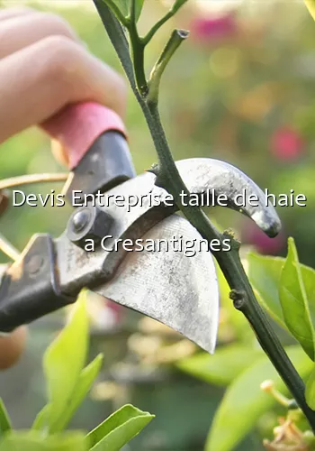 Devis Entreprise taille de haie a Cresantignes