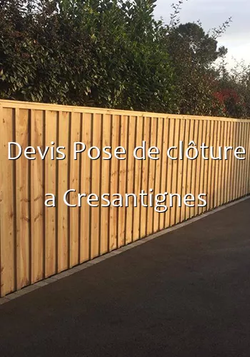 Devis Pose de clôture a Cresantignes