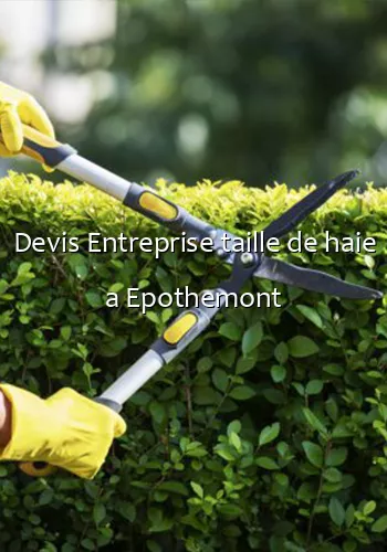 Devis Entreprise taille de haie a Epothemont