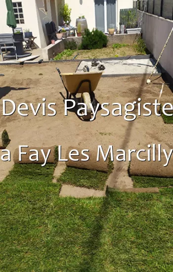 Devis Paysagiste a Fay Les Marcilly