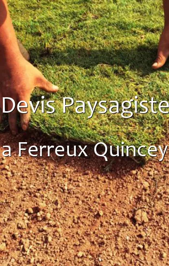 Devis Paysagiste a Ferreux Quincey