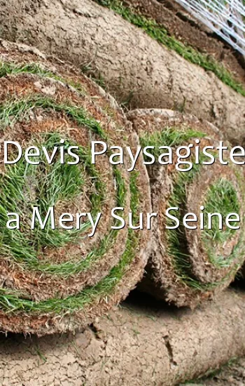 Devis Paysagiste a Mery Sur Seine