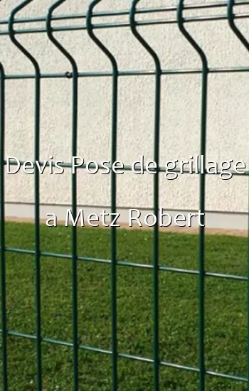 Devis Pose de grillage a Metz Robert