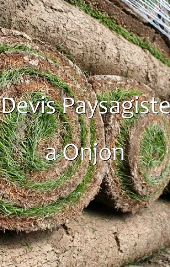 Devis Paysagiste a Onjon