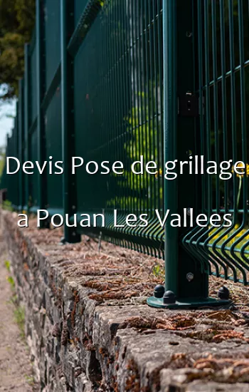 Devis Pose de grillage a Pouan Les Vallees