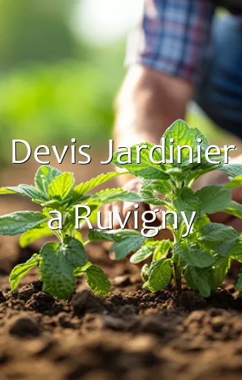 Devis Jardinier a Ruvigny