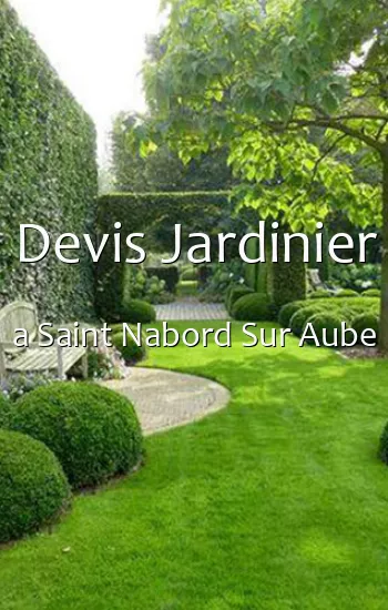 Devis Jardinier a Saint Nabord Sur Aube