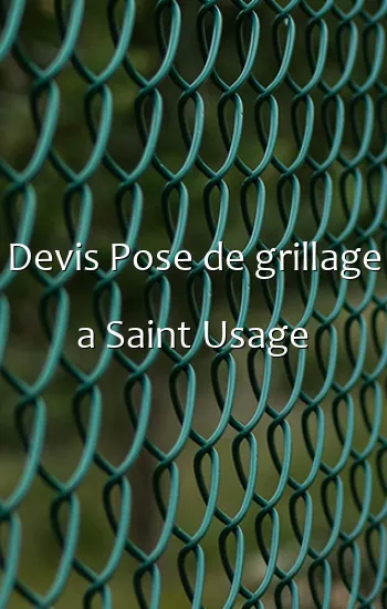 Devis Pose de grillage a Saint Usage